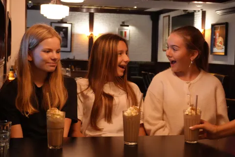 Milkshake på barnebursdag
